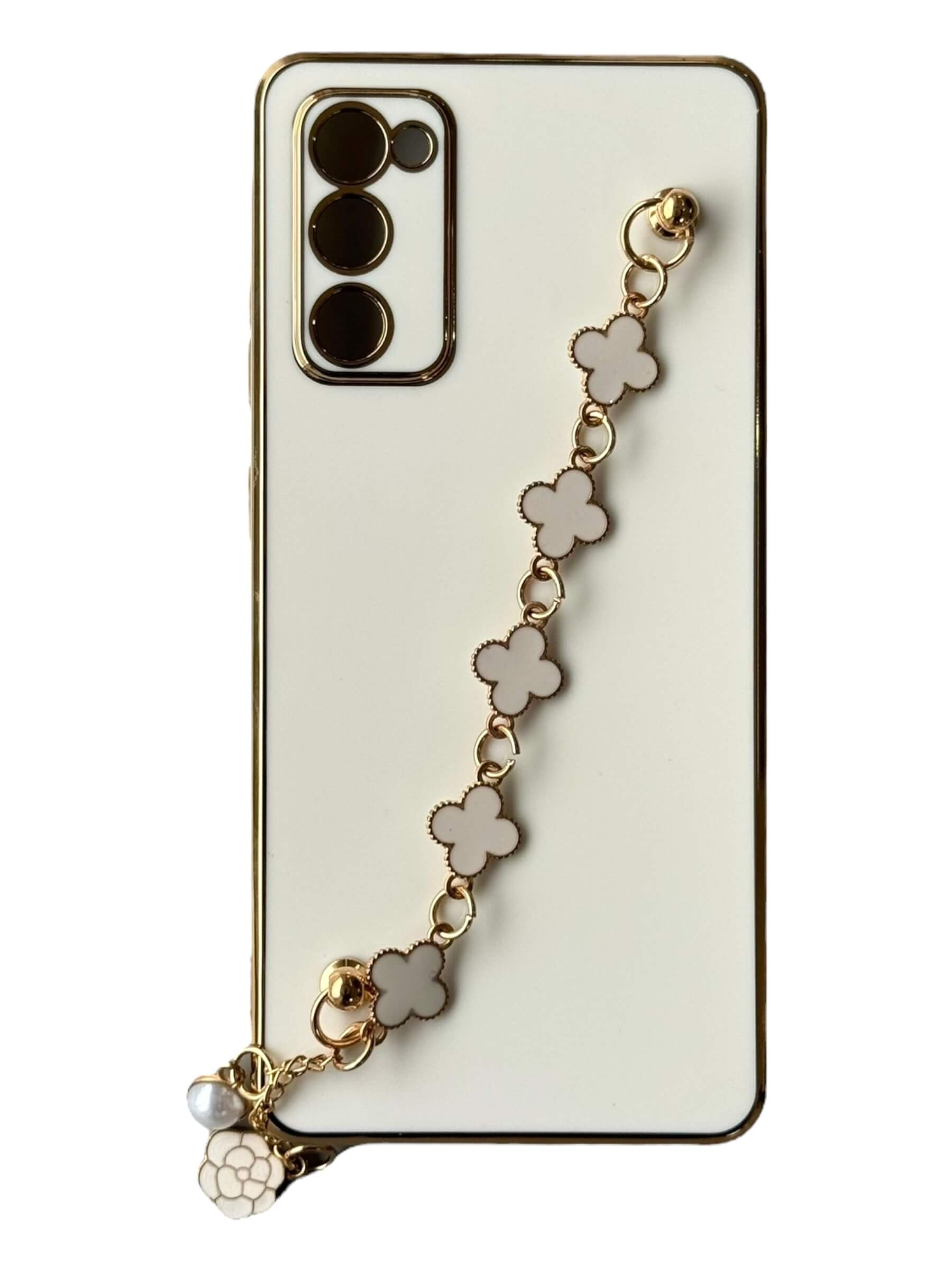 Чохол Van Cleef Case з ланцюжком для Samsung S20 FE (white)