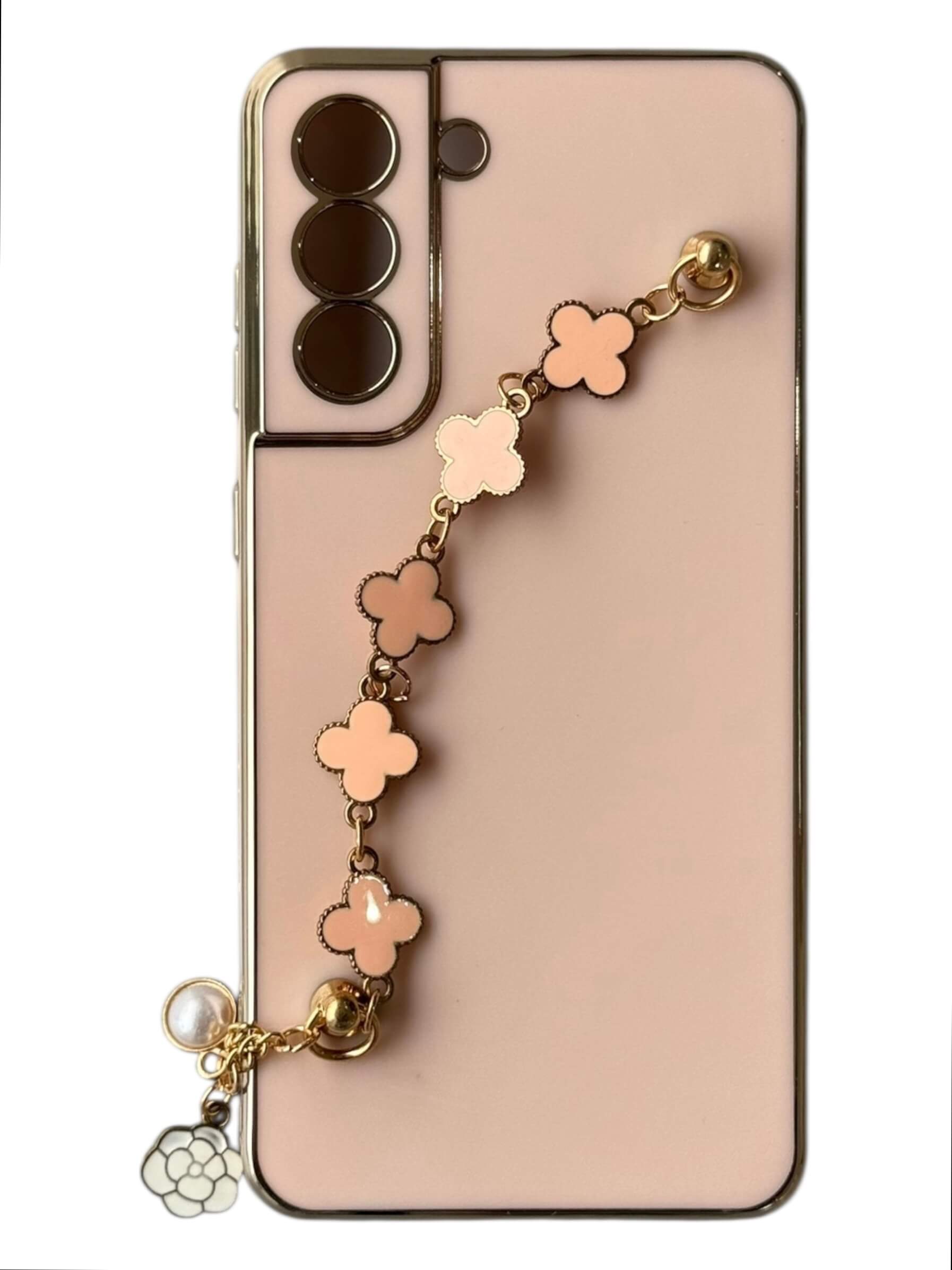 Чохол Van Cleef Case з ланцюжком для Samsung S21 FE (pink)