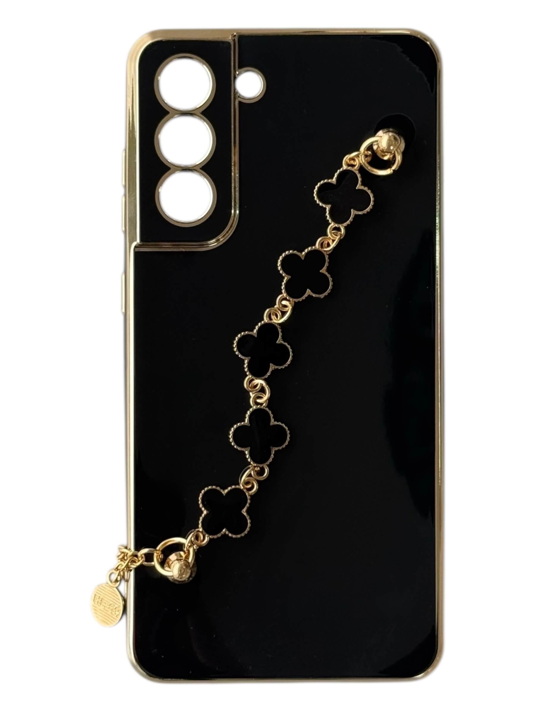 Чохол Van Cleef Case з ланцюжком для Samsung S22 Plus (black)