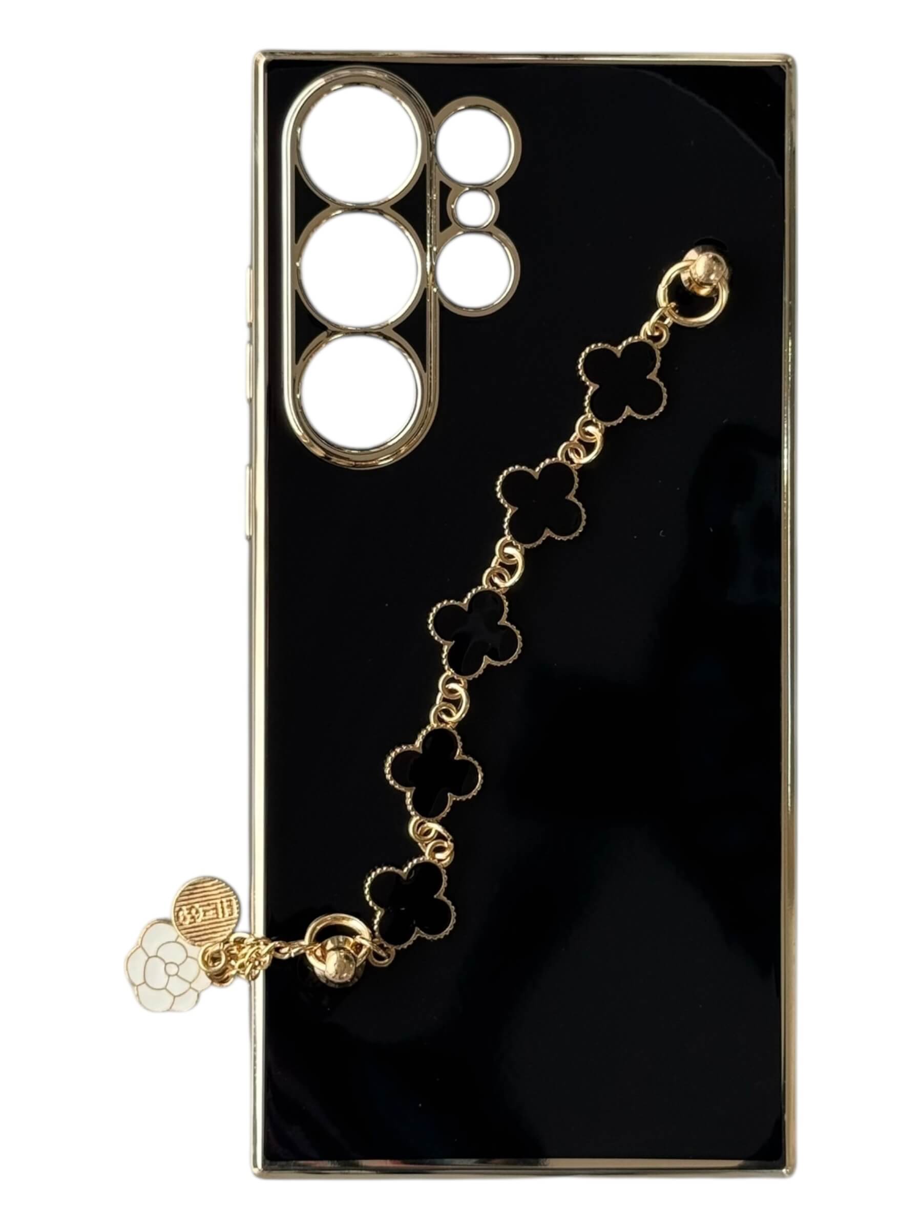 Чохол Van Cleef Case з ланцюжком для Samsung S23 Ultra (black)