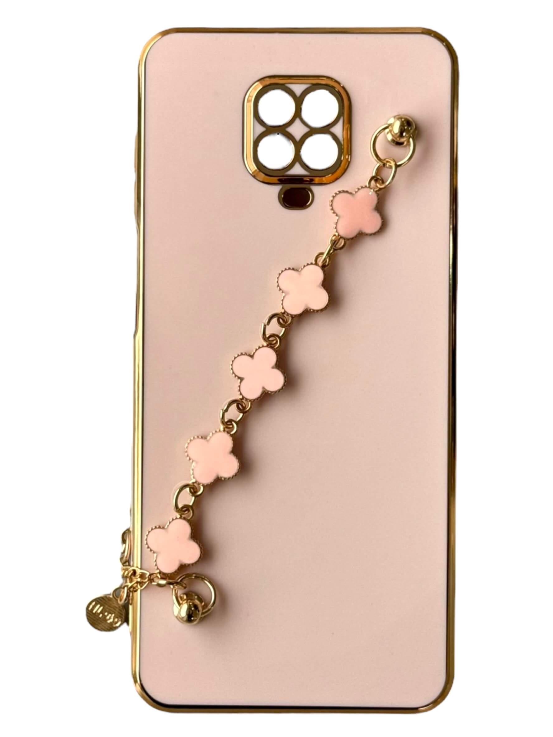 Чохол Van Cleef Case з ланцюжком для Xiaomi Redmi Note 9 Pro (pink)