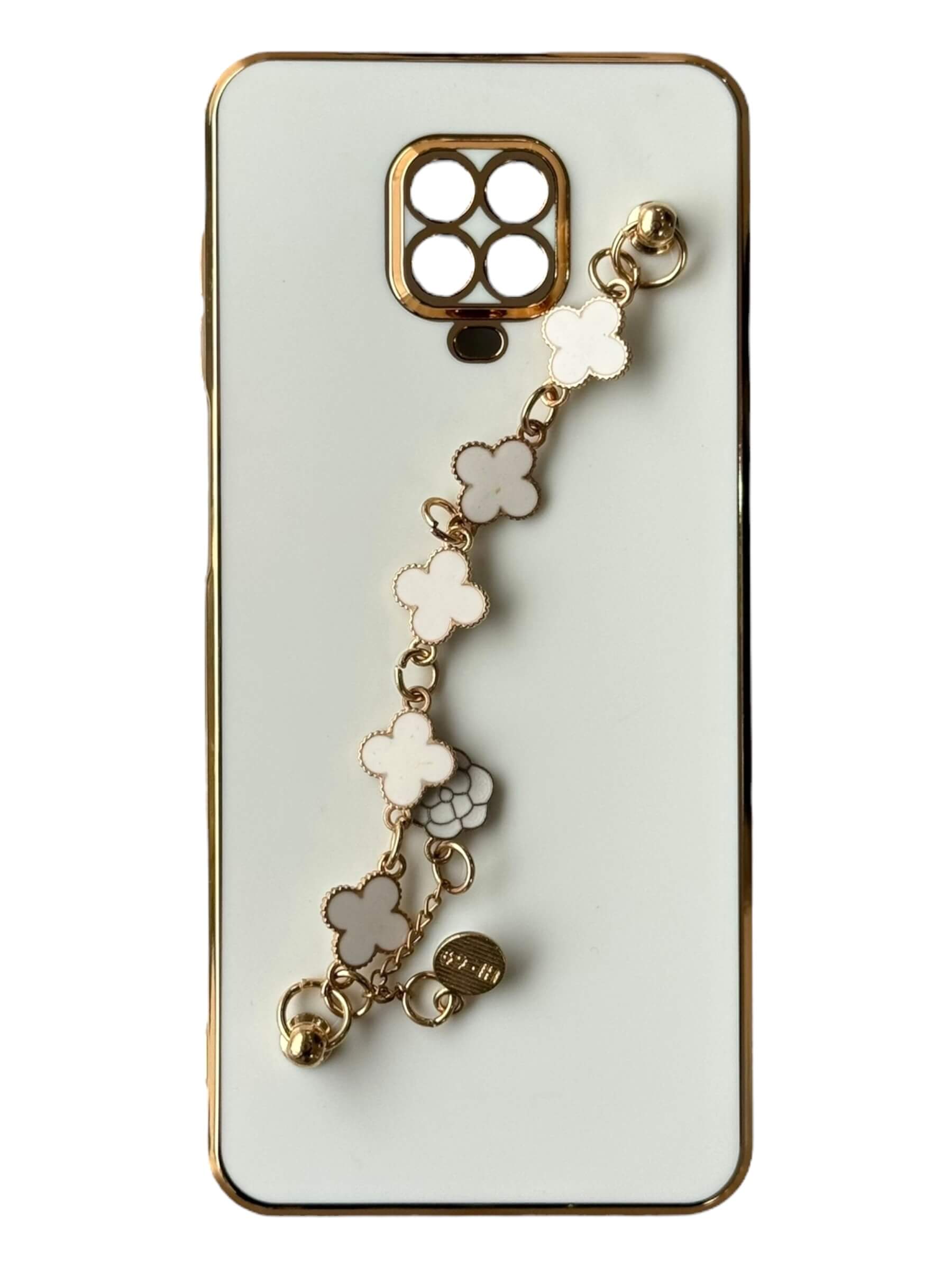 Чохол Van Cleef Case з ланцюжком для Xiaomi Redmi Note 9 Pro (white)